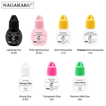 NAGARAKU 5ml Fast Dry 0.5 Senconds No Odor No Simulation Lash Glue Eyelash Glue Eyelash Extension Glue Eyelash Adhesive
