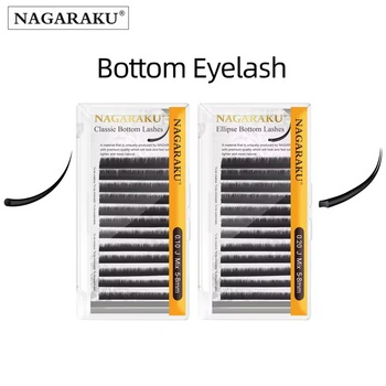 NAGARAKU Eyebrow Extension Black Color 0.10 Thickness J Curl 5mm 6mm 7mm Eyebrow Eyelash Extension Lashes,Bottom Lashes