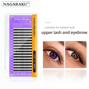 NAGARAKU Eyelash Extension 5 6 7mm Bottom Eyelash Wholesale Mink Eyelashes OEM Lashes Premium Individual False Eyelashes