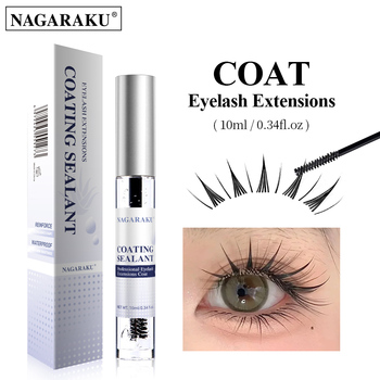 NAGARAKU Eyelash Extension Coat Brush Tip Transparent Curly Comic Style Assistant Suitable for Eyelash Makeup Tool