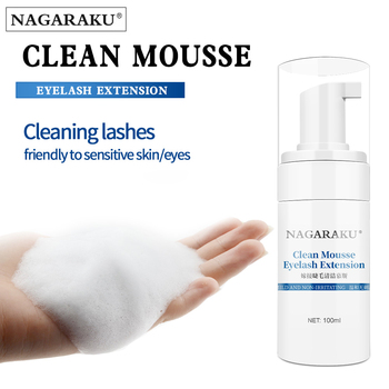NAGARAKU Eyelash Extensions Cleansing Mousse 100ml Big Bottle Dense Foam Deep Cleansing