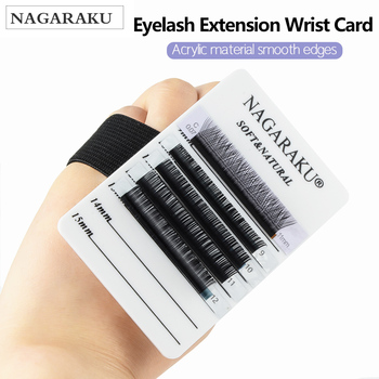 NAGARAKU Eyelashes Extension Cycle Use Eyelash Palette Holder Rubber Band 8 Lines 8mm to 15mm Marked on Right Makeup Tools