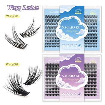 NAGARAKU Large Capacity Wispy DIY Cluster Lash Cloud Series Natural Lightweight Soft Self-Grafting Makeup Supplies