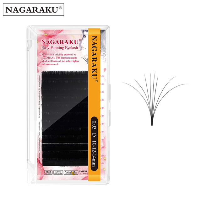 NAGARAKU New Auto Fans Eyelash Easy Fanning Lashes Auto Floracion Mega Fan Russian Volume Two-tone Lashes Make up Cilia