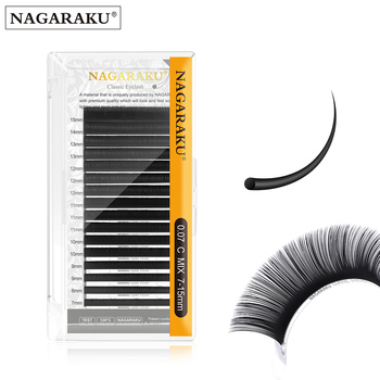 NAGARAKU Wholesale Eyelash Extension PBT Eyelash Individual Lashes Extension Mix Length Lashes Russia Volume Eyelash